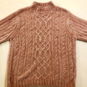 Vintage Pink velvet knit sweater